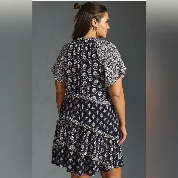 By Anthropologie Robin Tiered Mini Dress - Picture 8 of 8